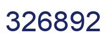 Number 326892 blue image