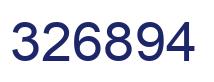 Number 326894 blue image