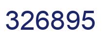 Number 326895 blue image