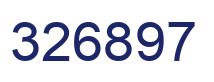 Number 326897 blue image