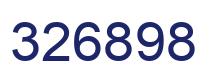 Number 326898 blue image
