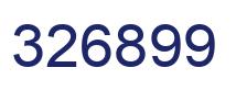 Number 326899 blue image