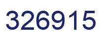 Number 326915 blue image