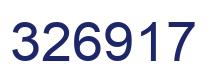 Number 326917 blue image