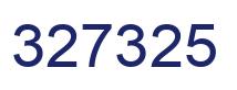 Number 327325 blue image