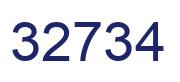 Número 32734 imagen azul