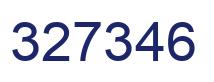Number 327346 blue image