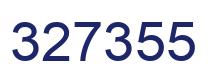 Number 327355 blue image