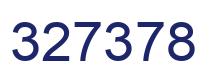 Number 327378 blue image