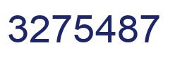 Number 3275487 blue image
