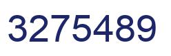 Number 3275489 blue image