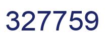 Number 327759 blue image