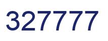 Number 327777 blue image
