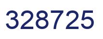 Number 328725 blue image