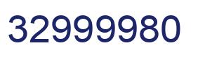 Number 32999980 blue image