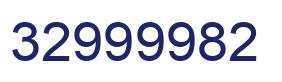 Number 32999982 blue image
