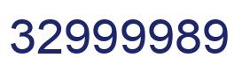Number 32999989 blue image