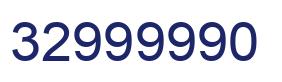 Number 32999990 blue image