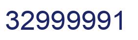 Number 32999991 blue image