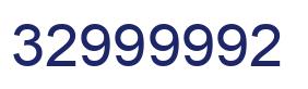 Number 32999992 blue image