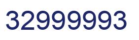 Number 32999993 blue image