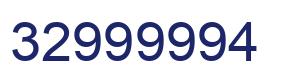 Number 32999994 blue image