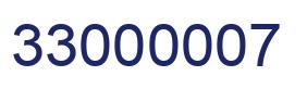 Number 33000007 blue image