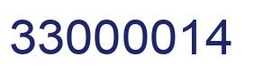 Number 33000014 blue image