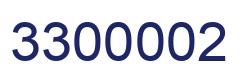 Number 3300002 blue image