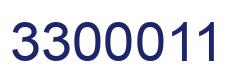 Number 3300011 blue image