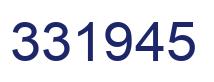 Number 331945 blue image