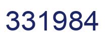 Number 331984 blue image