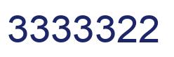 Number 3333322 blue image
