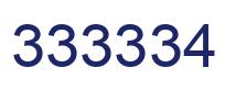 Number 333334 blue image