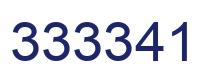 Number 333341 blue image