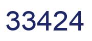 Number 33424 blue image