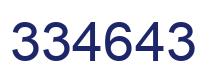 Number 334643 blue image