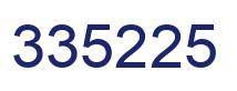 Number 335225 blue image