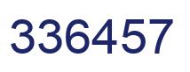Number 336457 blue image