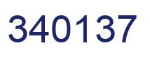 Number 340137 blue image