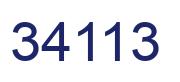 Number 34113 blue image