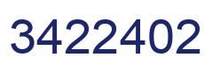 Number 3422402 blue image