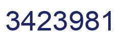 Number 3423981 blue image