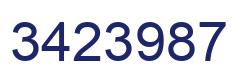 Number 3423987 blue image