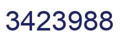 Number 3423988 blue image