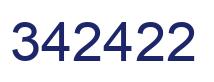 Number 342422 blue image