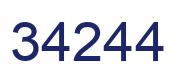 Número 34244 imagen azul