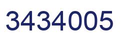 Number 3434005 blue image