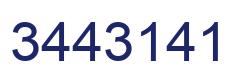 Number 3443141 blue image