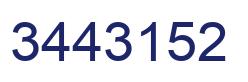 Number 3443152 blue image